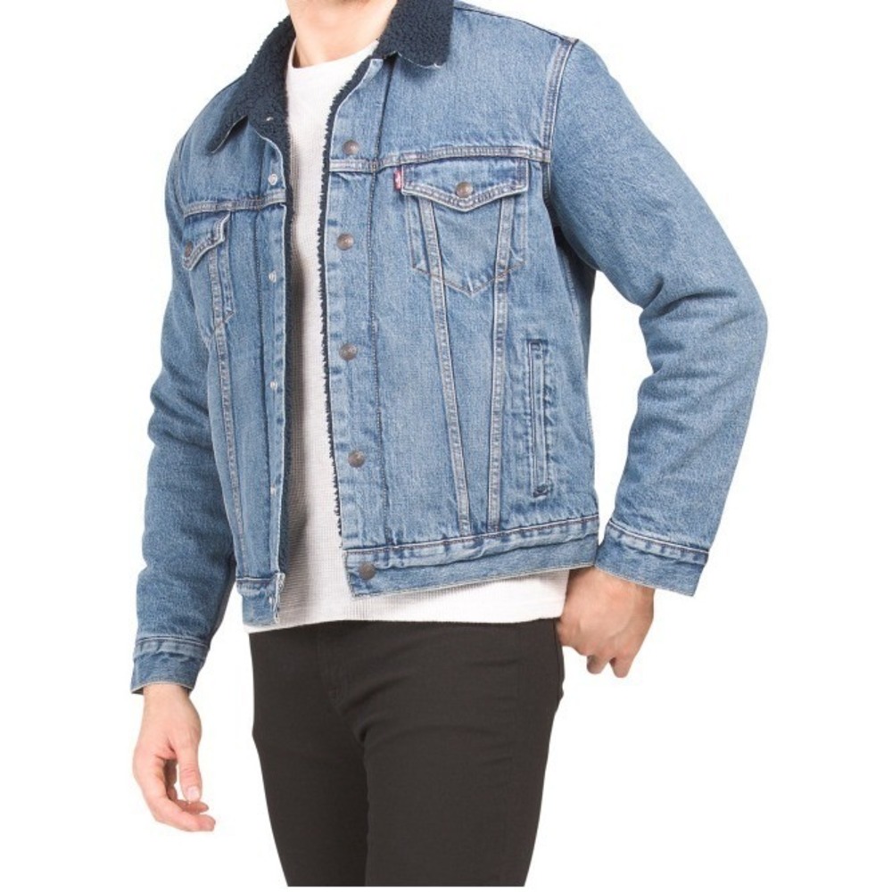 Levi's‎ Trucker Jean Jacket Mens Size 2XL Serpa Lined Trucker Denim Jacket New